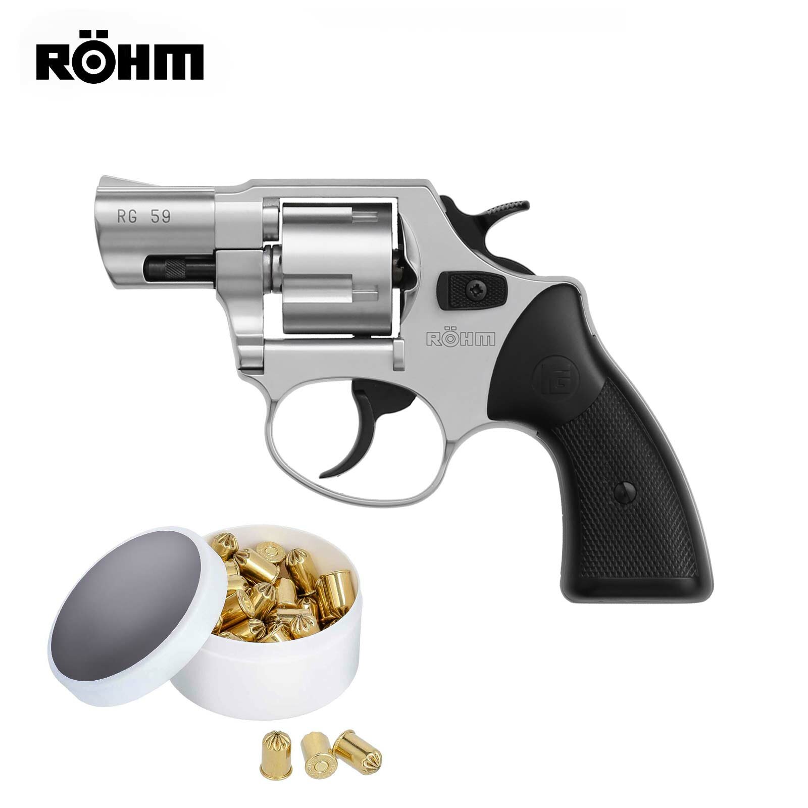 Set R Hm Rg Schreckschuss Revolver Alu Chrome Mm R K P