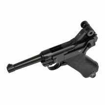 Luftpistolenset Umarex Legends Pistole P08 - 4,5 mm Stahl BB Co2-Pistole in Metallausführung mit Blowback (P18) + 10 Co2-Kapseln + 1500 Stahl-BBs 4komma5