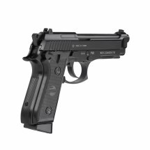 Komplettset Swiss Arms P92 Co2-Pistole Vollmetall Blowback 4,5 mm BB (P18) + 10 Co2-Kapseln + 1500 Stahl-BBs 4komma5