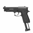 Komplettset Swiss Arms P92 Co2-Pistole Vollmetall Blowback 4,5 mm BB (P18) + 10 Co2-Kapseln + 1500 Stahl-BBs 4komma5