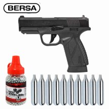 Komplettset Bersa BP9CC Co2-Pistole Blow Back Kaliber 4,5...