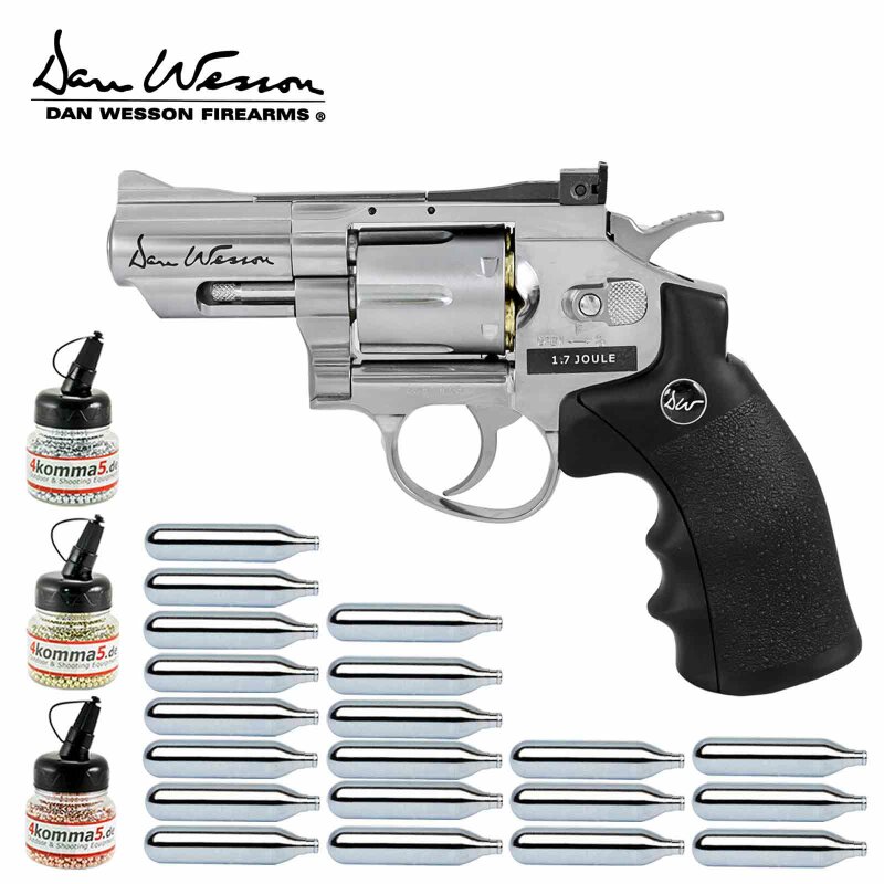 Superset Co2 Revolver Dan Wesson 2,5" 4,5 mm Stahl BB Silber (P18)