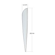 6-er Pack Hawk 4" (ca. 10,2 cm) Vanes Weiß