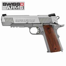 Swiss Arms P1911 Co2 Pistole braune Griffschalen Blow...