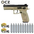 Luftpistolenset CZ 75 P-09 Duty Bicolor 4,5 mm Stahl BB/Diabolo Co2-Pistole Blow Back (P18)