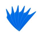 6-er Pack Hawk Dolphin Vanes 2,5" Blau