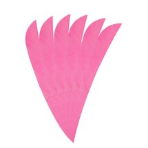 6-er Pack Hawk Naturfeder Streamline 5" Hot Pink