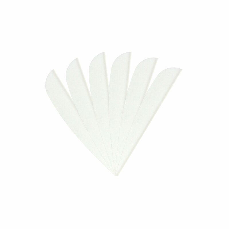 6-er Pack Hawk TPU Streamline Vanes 2,75" Weiß