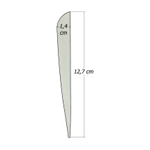 6-er Pack Hawk TPU Streamline Vanes 5" Weiß