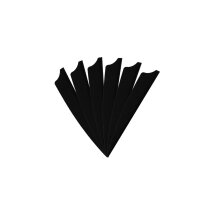 6-er Pack Hawk D2 TPU Shield Vanes 3" Schwarz