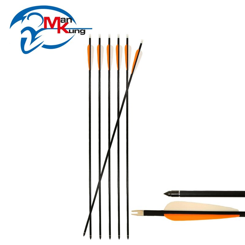 6 x Man Kung 30" (76 cm) Carbonpfeil Hawk® ø 7,5 mm 30" bis 65 lbs Black