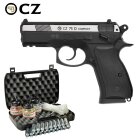 Kofferset CZ75D Compact 4,5 mm Stahl BB Dual Tone Co2 Pistole Non Blow Back (P18)