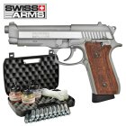 Kofferset Swiss Arms SA92 Fullmetal Co2 Pistole Blow Back 4,5 mm BB (P18)