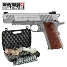 Kofferset Swiss Arms P1911 Co2 Pistole braune...