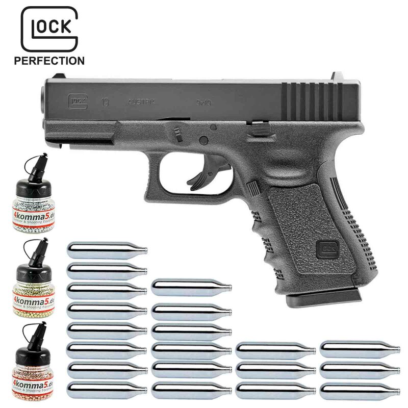 Superset Umarex Glock 19 Co2-Pistole Kaliber 4,5 mm Stahl BB (P18)