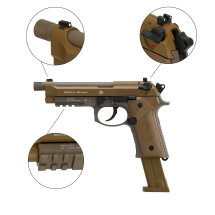 Luftpistolenset Beretta M9A3 FDE 4,5 mm Stahl BB Co2-Pistole Blow Back (P18)