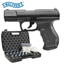 Komplettset Walther P99 DAO Softair-Co2-Pistole Kaliber 6...