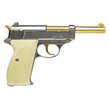 Superset Walther P38 Gold - 4,5 mm Stahl BB Blow Back Co2-Pistole (P18)