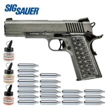 Superset Sig Sauer 1911 We the People Vollmetall Co2 Pistole Blow Back 4,5 mm BB (P18)