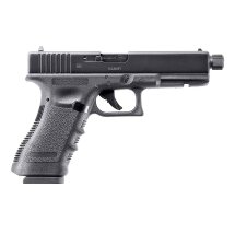 Kofferset Glock 17  mit Laufgewinde Co2-Pistole Kaliber 4,5 mm Stahl BB / Diabolo Blowback (P18)