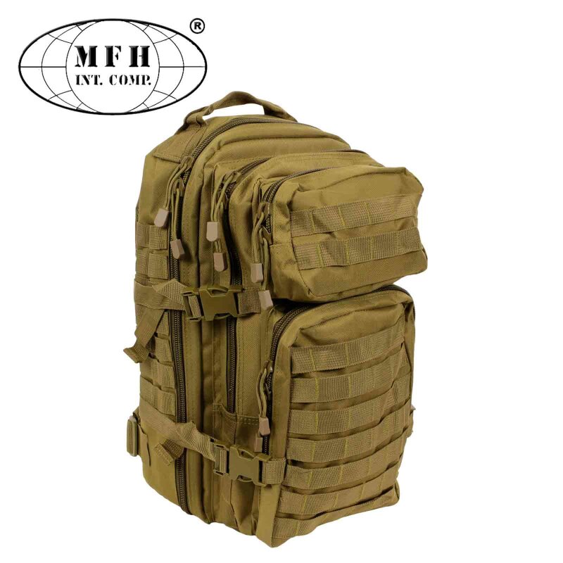 MFH US Rucksack Assault I Basic Coyote Tan 30 l