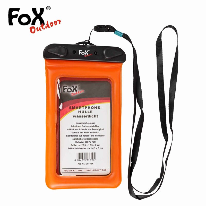 Fox Outdoor Smartphone Hülle Transparent Orange