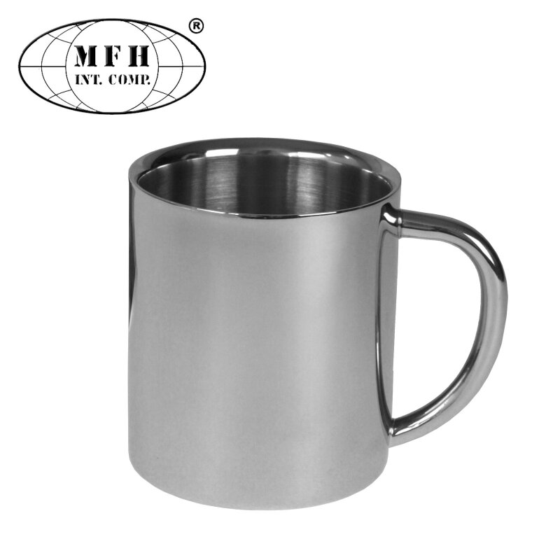 MFH Tasse Edelstahl doppelwandig 250 ml