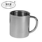 MFH Tasse Edelstahl doppelwandig 250 ml