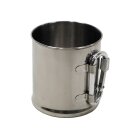 Fox Outdoor Tasse Edelstahl mit Karabinerhenkel 220 ml