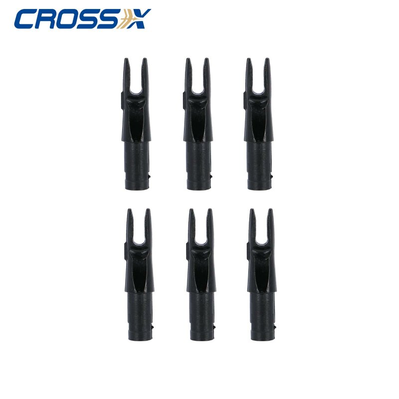 6-er Pack Cross-X 6.2 Stecknocken 3D Super Uni Schwarz