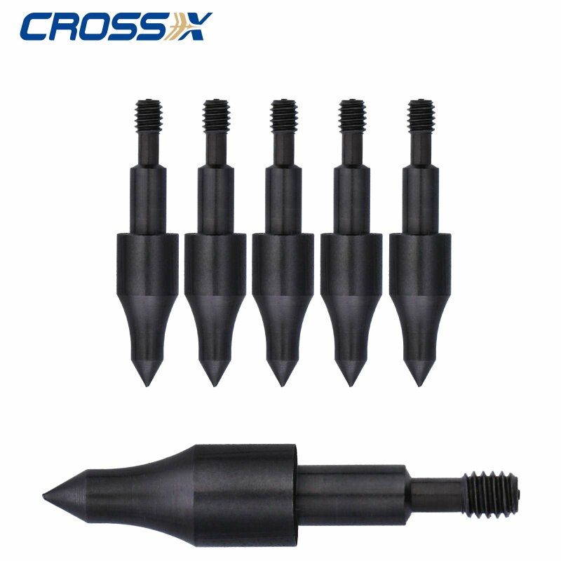 6-er Pack Cross-X 6.2 Stahlspitze zum Schrauben Field  11/32" - 125 grains