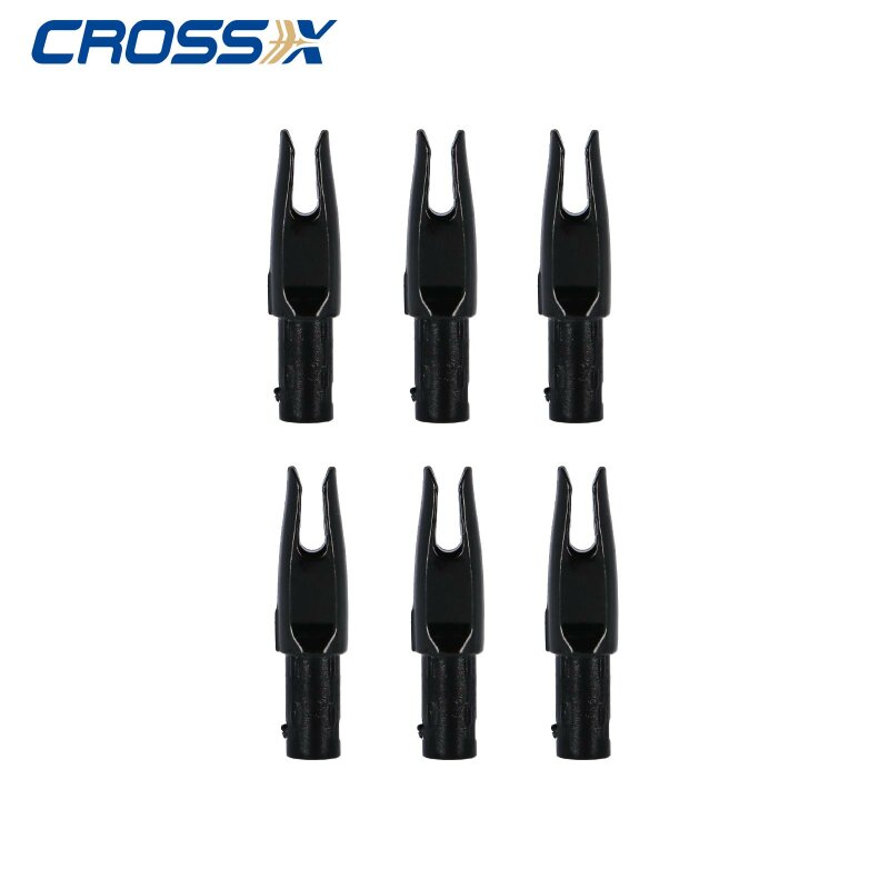 6-er Pack Cross-X 6.2 Stecknocken Super Uni Schwarz