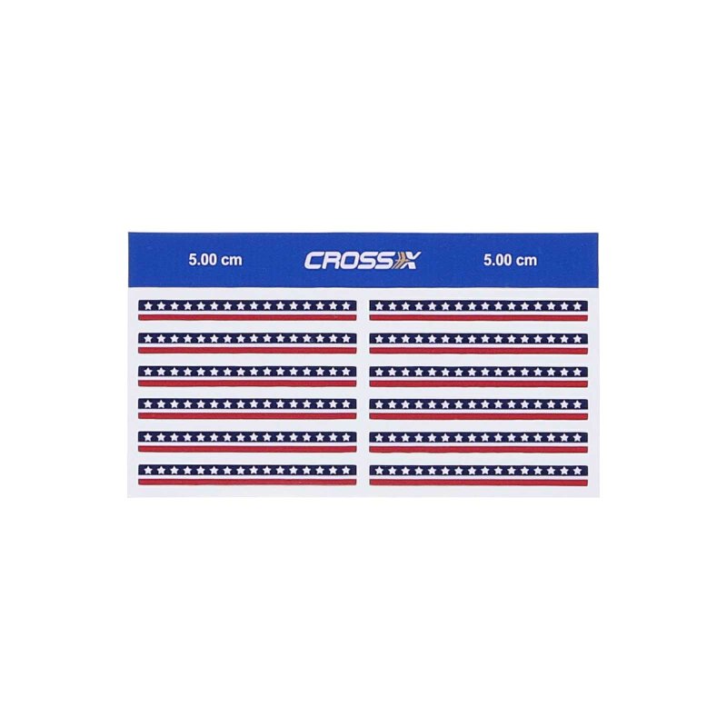 Cross-X Klebeband Streifen für Vanes 48 Stück 5 cm USA