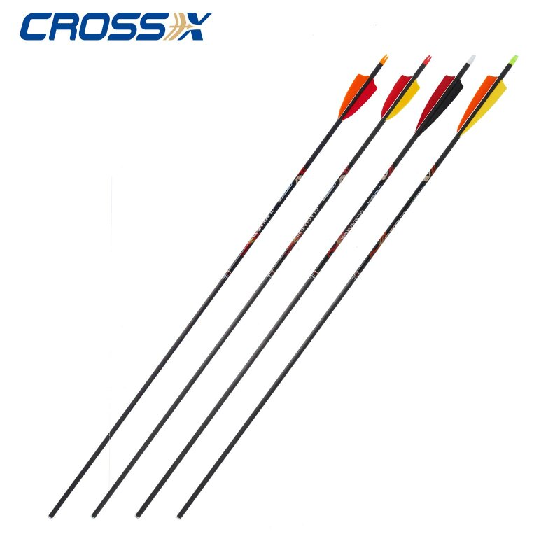 Cross-X 6.2 Carbonpfeil mit Naturbefiederung Gladiator .006"