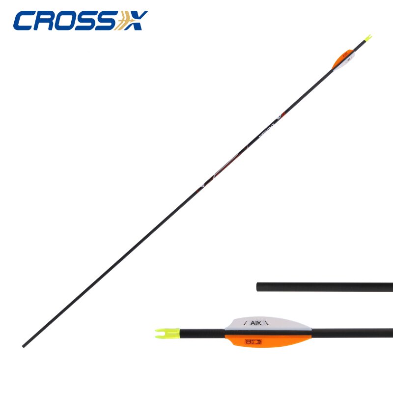 Cross-X 4.2 Carbonpfeil mit Befiederung Hurricane Octagon .008" Spine 600