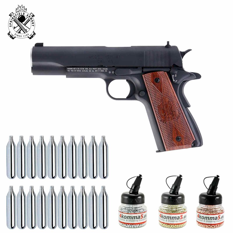 Superset Springfield 1911 Vollmetall 4,5 mm BB Blowback Co2-Pistole (P18)