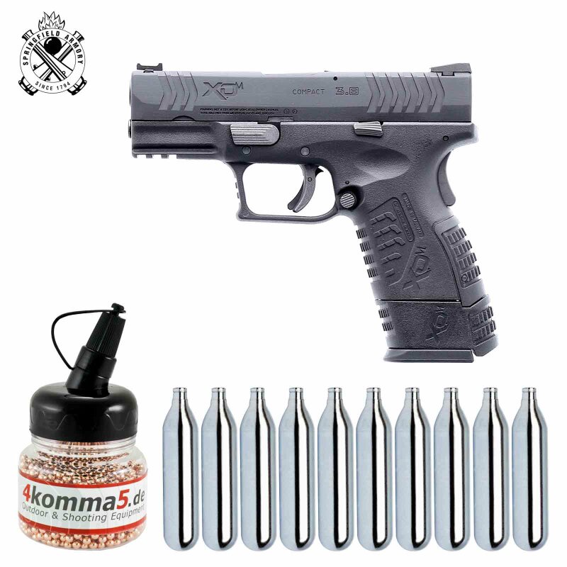 SET Springfield XDM Compact 4,5 mm BB Blowback Co2-Pistole (P18)