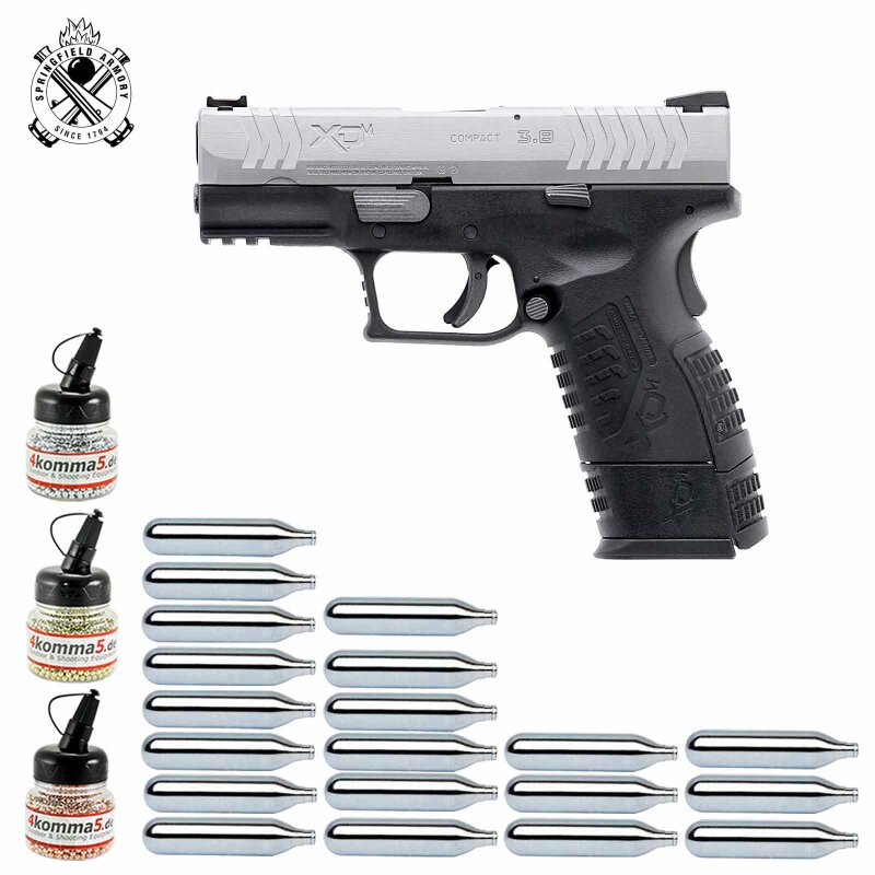 Superset Springfield XDM Compact Bicolor 4,5 mm BB Blowback Co2-Pistole (P18)