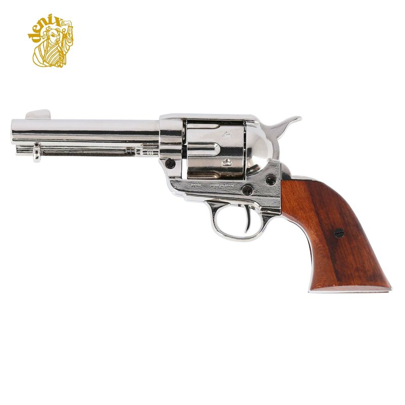 Denix Dekomodell 45er Colt Peacemaker 4,75" Lauf - vernickelt mit Holzgriffschalen