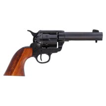 Denix Dekomodell 45er Colt Peacemaker 4,75" Lauf Schwarz Holzgriffschalen + 6 Patronen