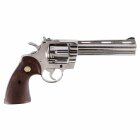 Denix Dekomodell Python Revolver 6 Zoll Lauf 1955 - Vernickelt - Braune Griffschalen