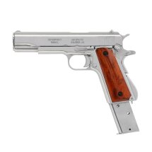 Denix Dekomodell 45er Colt Government M1911A1 Automatik Vernickelt - Holzgriffschalen