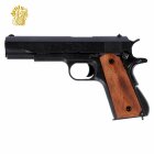 Denix Dekomodell 45er Colt Government M1911A1 Automatik Schwarz - Holzgriffschalen