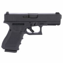 Komplettset Glock 19 Gen4 Softair-Pistole Schwarz Kaliber 6 mm BB 19 Schuss Gas Blowback (P18)