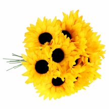 12 Kunstblumen Motiv Sonnenblume 31 cm für...