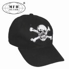 MFH BB Cap Flach Totenkopf Schwarz