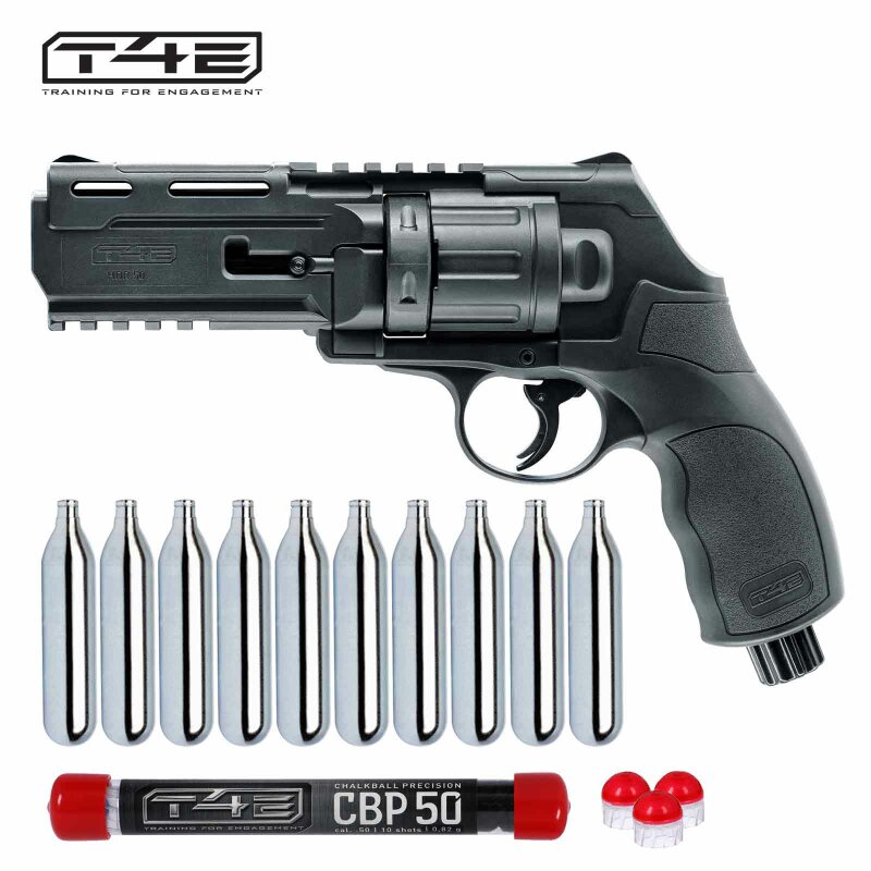 SET T4E HDR 50 (TR 50) Revolver Co2 cal .50 (P18) + Pepperballs PBP 50 + 10 x Co2