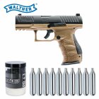 SET Walther Defense Training Marker PPQ M2 T4E RAM cal .43 FDE (P18) + Rubberballs 500 Stück