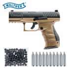 SET Walther Defense Training Marker PPQ M2 T4E RAM cal .43 FDE (P18) + Rubberballs 100 Stück