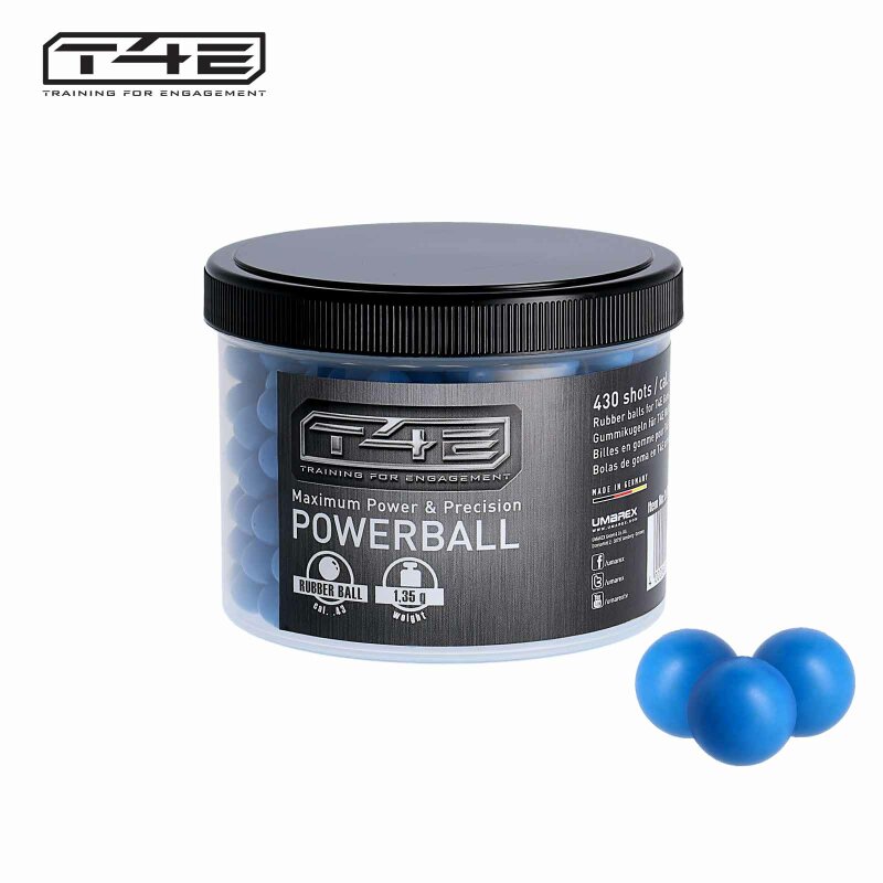 T4E Powerballs / Gummigeschosse Kal .43 - 430 Stück